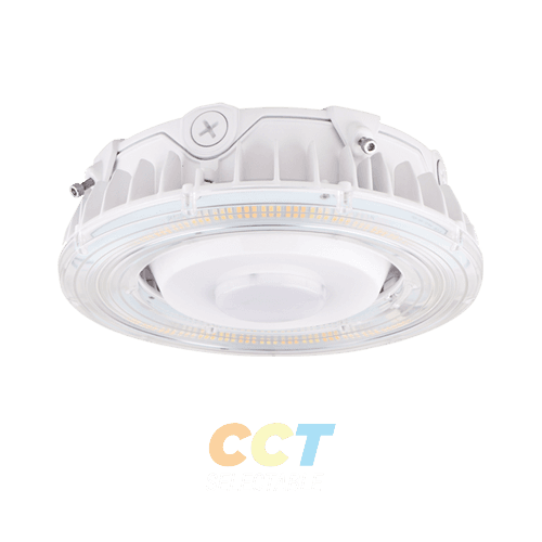 Round Canopy Luminaire with CCT and Wattage Selector