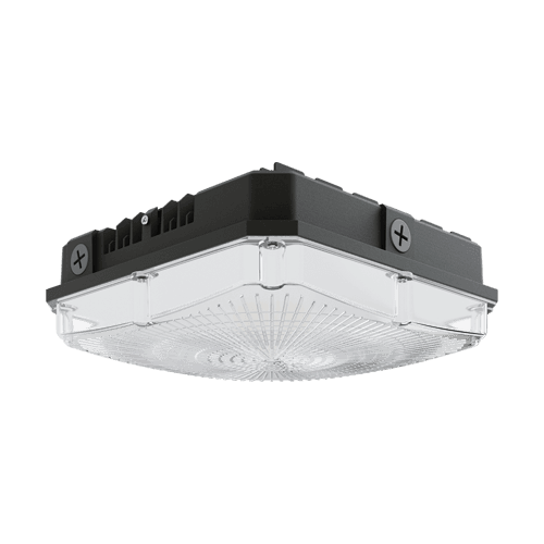 Square Canopy Luminaire with CCT and Wattage Selector