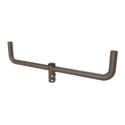 Large bullhorn tenon for round pole (2 fixtures)