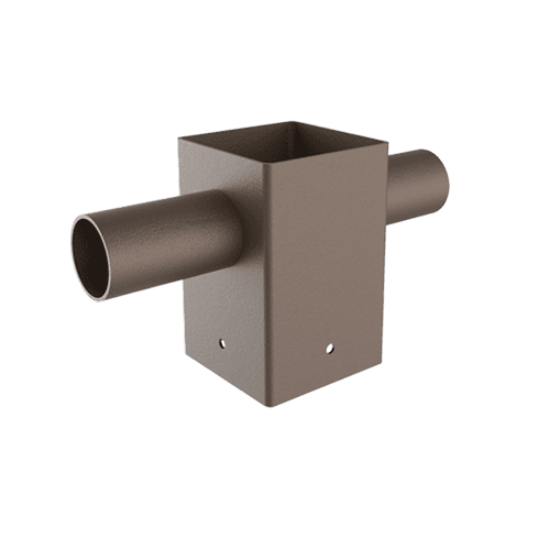 Horizontal square pole tenon (2 fixtures)