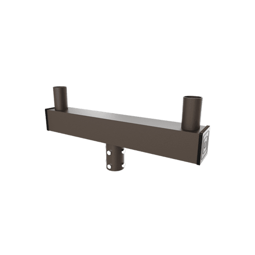 Large dual vertical round pole tenon bracket