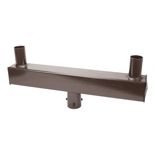 Dual vertical round pole tenon bracket
