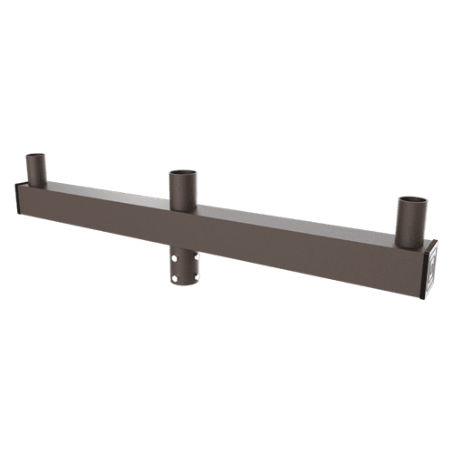 Large triple vertical round pole tenon bracket
