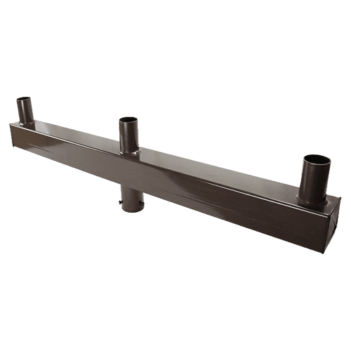 Triple vertical round pole tenon bracket