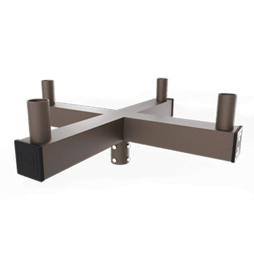 Large quad vertical round pole tenon bracket